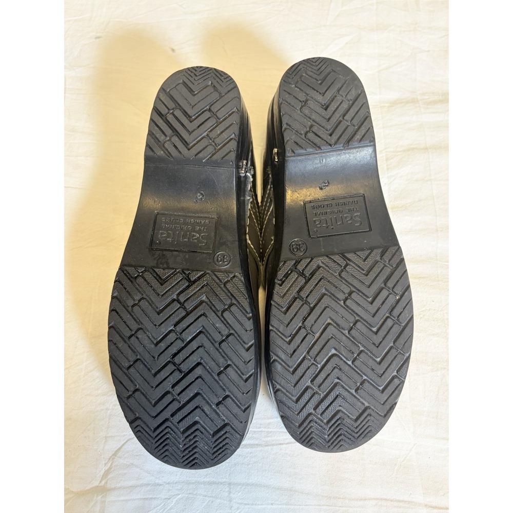 Sanita Koi Professional Gray Patent Leather Clogs Nursing Shoes~Sz 39 EU~US 8.5M - Picture 11 of 14